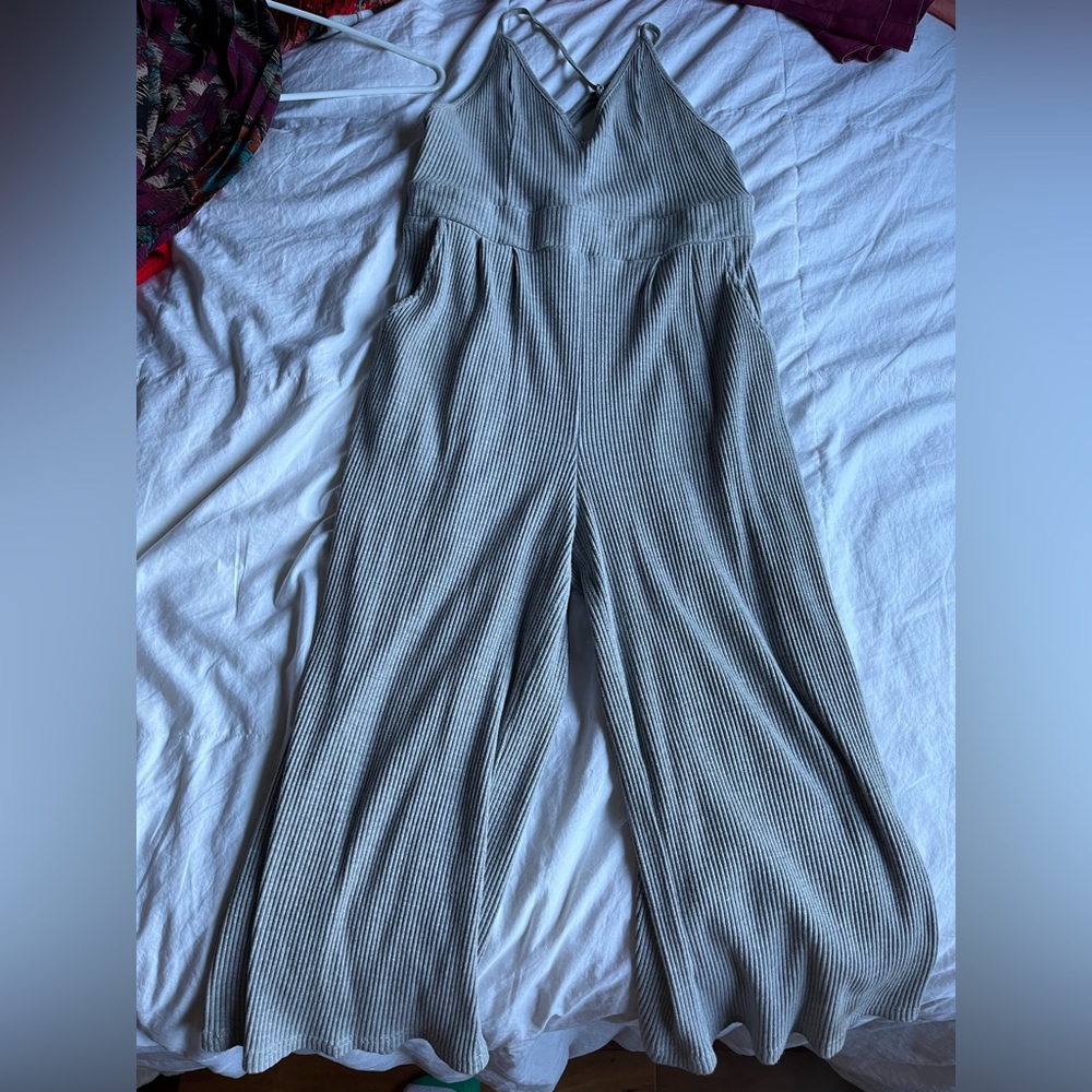gray jumpsuit